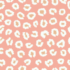 Peach and White Leopard Print Pattern animal print