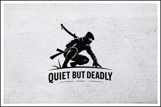 Deadly Precision Silhouette,
Ninja in the Shadows,
Silent but Lethal,
Dark Stealth Warrior