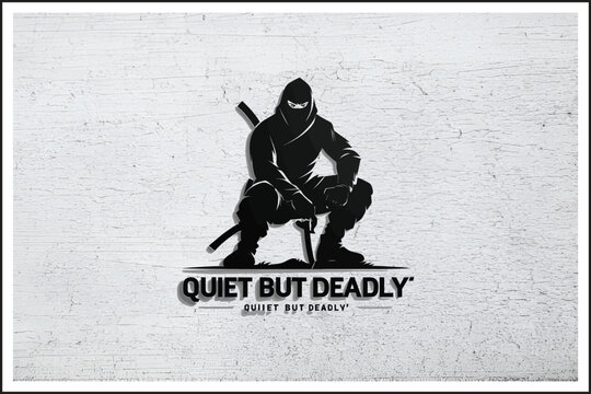 Deadly Precision Silhouette,
Ninja in the Shadows,
Silent but Lethal,
Dark Stealth Warrior
