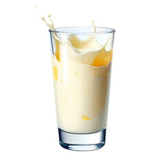 Creamy Yellow Beverage Splash