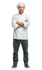 full body of chef Cut out on transparent background