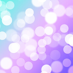 Purple and teal bokeh background with soft white circles