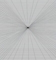 Perspective grid radiating from a central point