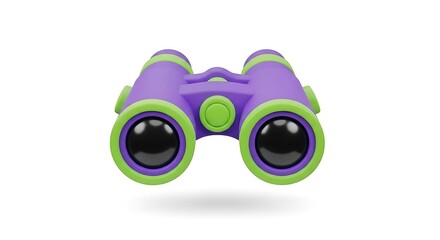 Purple and Green Binoculars.
