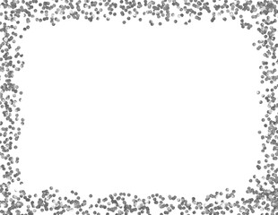 Silver Glitter Background with White Square Copy Space isolated on a transparent background