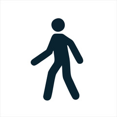Man walk icon . Walking man vector icon. People walk sign illustration. pedestrian vector sign symbol on white background