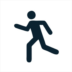 Man walk icon . Walking man vector icon. People walk sign illustration. pedestrian vector sign symbol on white background