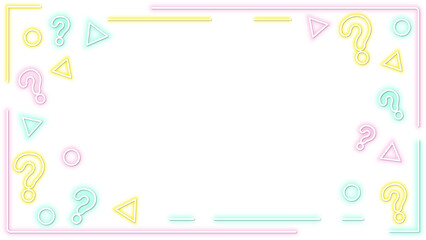 質問疑問用の動画配信用の背景　ネオン