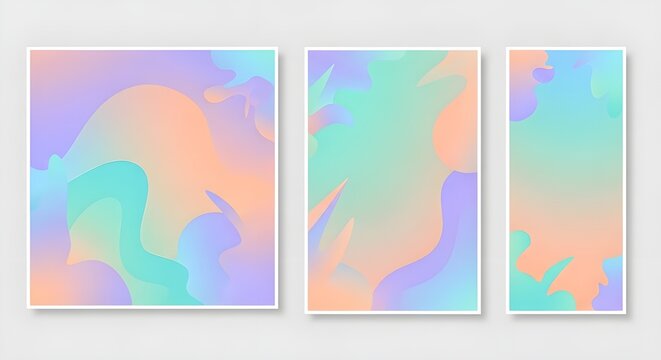 Pastel gradient abstract backgrounds for social media posts