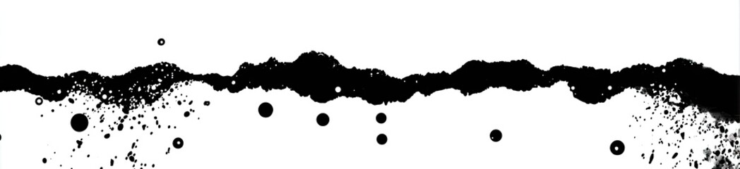 Abstract black and white image of liquid splatter