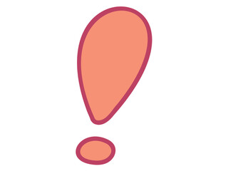 警告を示す赤いビックリマークシンボルデザイン