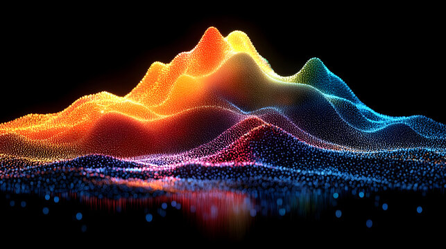 Vibrant 3D Particle Landscape