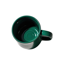 Stylish Green Coffee Mug Isolated on White Background, Generative AI