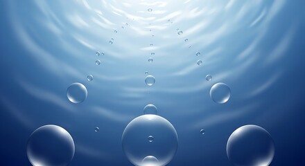 Underwater Bubbles Sunlight.