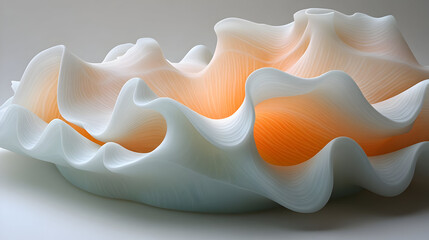 Abstract 3D Render: Flowing Organic Forms