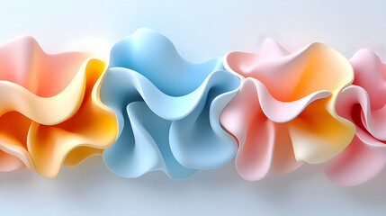 Pastel 3D Abstract Background Image
