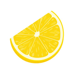 Vibrant lemon slice showing juicy pulp and distinctive segment details isolated on white background