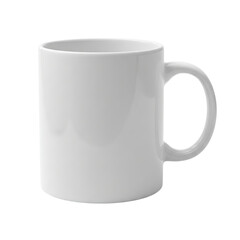 Blank white ceramic coffee mug for mockup design