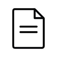 Simple Icon with Folded Corner and Two Lines Inside