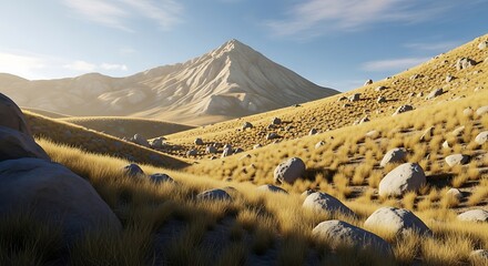 Scenic Mountain Valley Landscape.