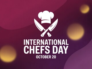 International chef day vector illustration on blurred background
