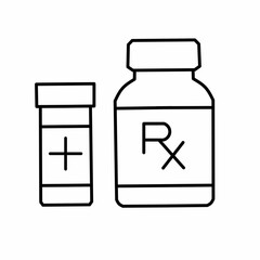 vector illustration of a medicine bottle