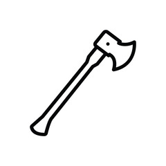 Black line icon for axe