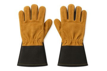 Pair of Work Gloves on Transparent Background, Perfect for Safety and Protection