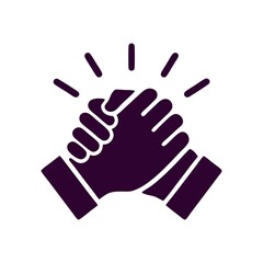 Obraz premium Strong Arm Wrestling Match Illustration for Partnership and Agreement Concept