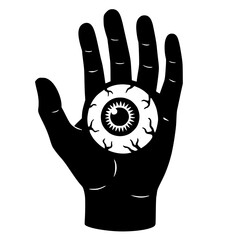 Halloween Eyeball Hand SVG