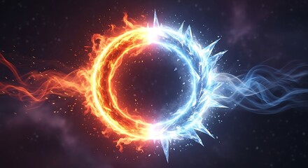 Fire and Ice Circle Symbol.