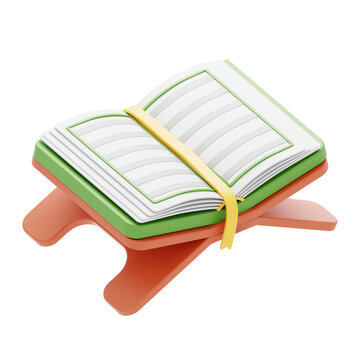 3D Holy Quran on a Stand Icon