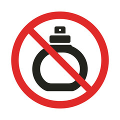 No perfume symbol illustration representing fragrance free zones or allergies