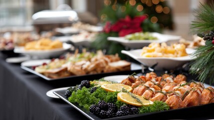Delicious Holiday Feast with Assorted Dishes