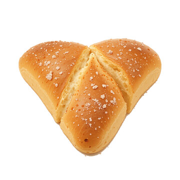 Brown toast on a plain background 