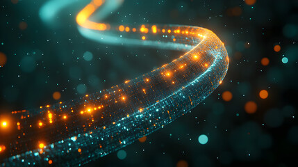 Glowing 3D Abstract Background