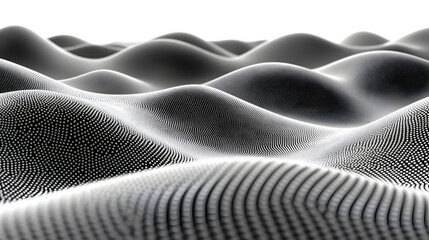 Abstract 3D Wavy Dots Background Illustration