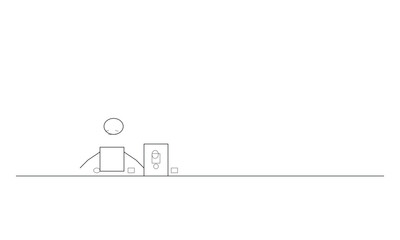 User Reviewing Privacy Settings – Vector Scene of Data Protection, App Security & Digital Transparency
