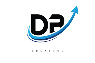 DB Letter Logo with Dynamic Arrow Swoosh – Modern Business Branding, Growth, Progress & Innovation Symbol