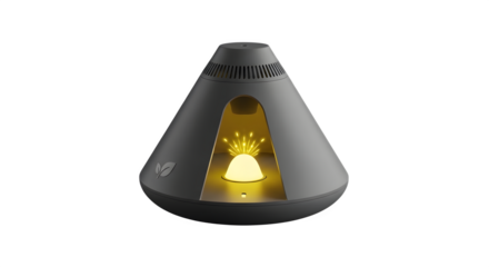 Modern air purifier with aroma diffuser isolated on transparent background stylish and functional air cleaner for home, office, and personal space