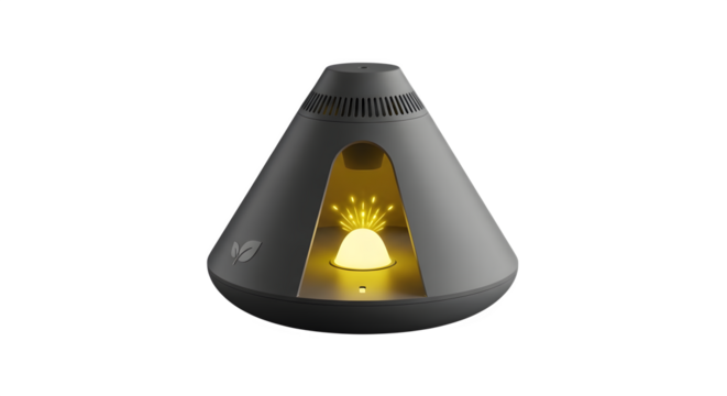 Modern air purifier with aroma diffuser isolated on transparent background stylish and functional air cleaner for home, office, and personal space