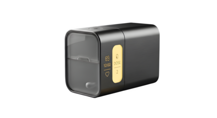 Automatic soap dispenser isolated on transparent background a sleek and modern device for touchless hand hygiene in homes and public spaces