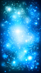Obraz premium night background with sparkling stars, nebula clouds, and deep cosmic hues