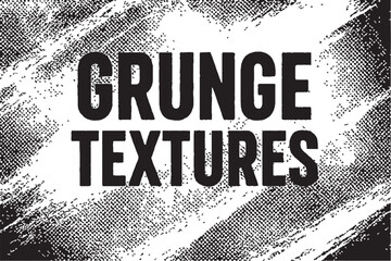 Adobe IllBlack and White Grunge Texture Background &ndash; Rough Distressed Abstract Ink Brush Texture with Vintage Halftone and Retro Grunge Pattern Overlayustrator Artwork