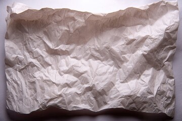 Obraz premium Crumpled off-white paper sheet