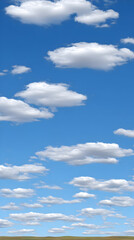 Obraz premium clouds floating across blue sky forming peaceful natural background with sunlight