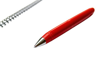 Red pen isolated on transparent background, a modern writing tool for office and school