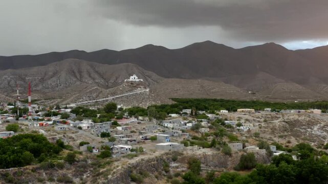 Santo Madero Mexican Temple in Parras, Coahuila. Aerial view