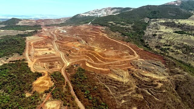 Aerial, Terraced Landscape, Earth Deforestation, Nature Habitat Damage