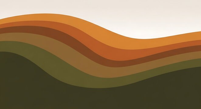 Abstract Waves Background Brown Orange and Green Gradient Modern Design - Powered by Adobe